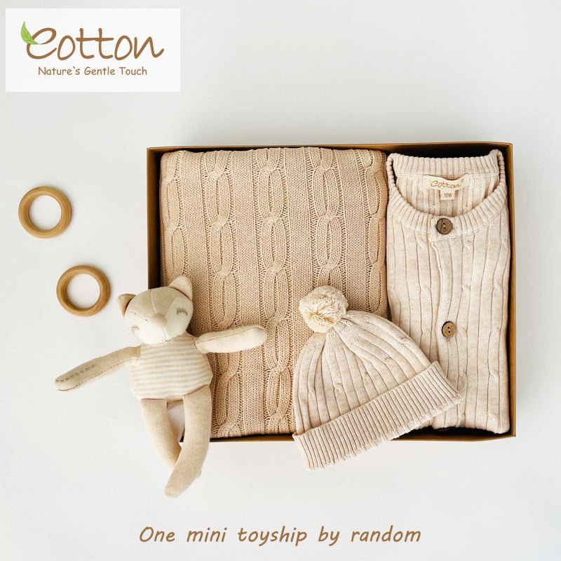 Canada Best Organic Cotton Baby Gift | Baby Blanket Gift Box Set - EottonCanada