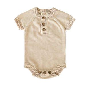 Soft and Breathable Organic Cotton Baby Bodysuit | Cable Knit Design - EottonCanada