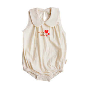 Love Baby Print Organic Cotton Baby Girl Bodysuit - EottonCanada