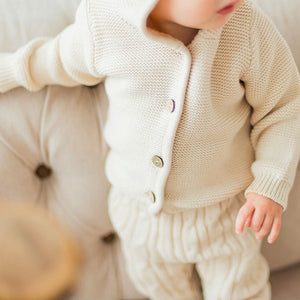Organic Cotton Baby Cable Knit Sweater Sets | Hoodie Cardigan - EottonCanadaic Cotton | Canada Best Seller Baby Clothing | Ultra Soft Gentle Touch from Nature , Best choice for Newborn baby sensitive skin - EottonCanada