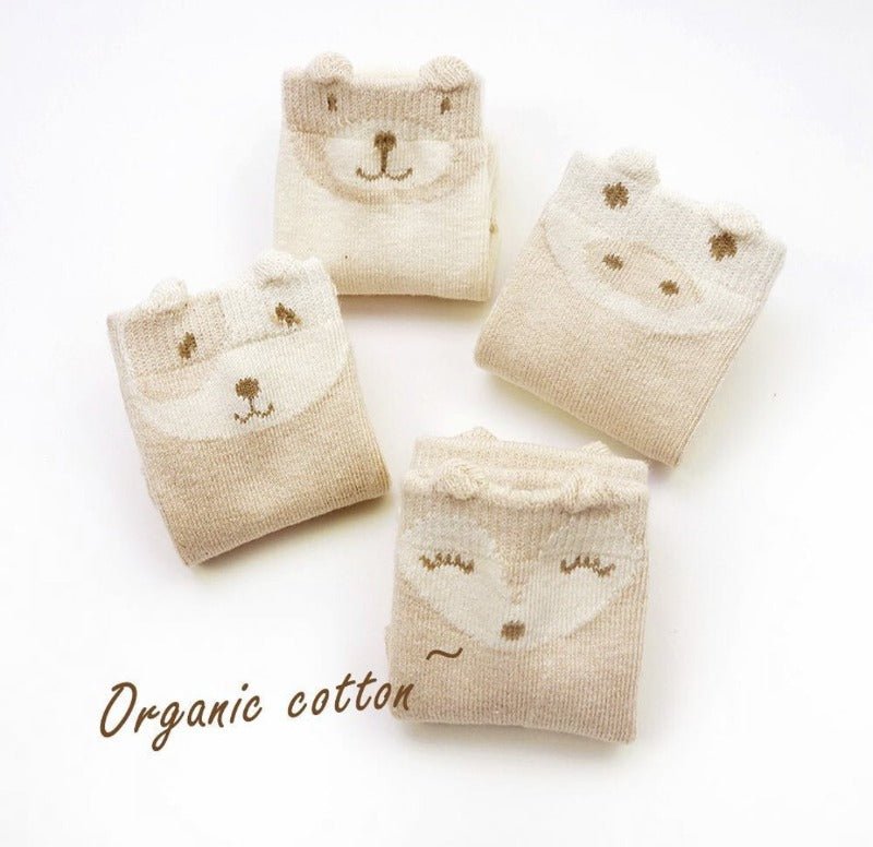 Organic Cotton Newborn Socks - 4 pairs Set | Eotton Canada