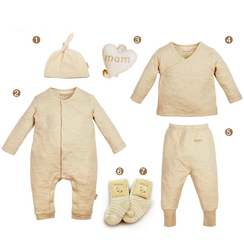 7-Pieces Organic Thermal Baby Gift Sets | Eotton Canada