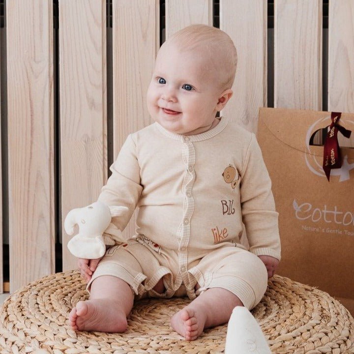 Organic Cotton Baby Long Sleeve Jumpsuit