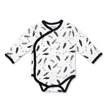 Load image into Gallery viewer, Organic Cotton Long Sleeve Kimono in Black &amp; White - EottonCanada
