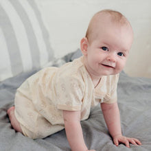 Load image into Gallery viewer, Organic Nature Colored Cotton Baby Short Sleeve Sleep gown - EottonCanada
