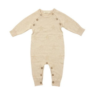 Cozy Cable Knit Organic Cotton Romper for Baby - EottonCanada