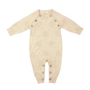 Cozy Cable Knit Organic Cotton Romper for Baby - EottonCanada
