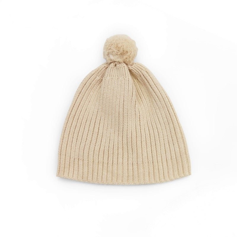 Knitted Newborn Hat | Cozy Organic Newborn Pom Pom Hat - Eottoncanada