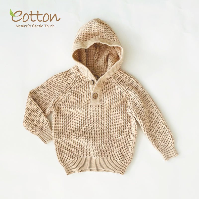 Baby Chunky Knit Sweater Oversized Cable Knit Hoodie 80cm 9month