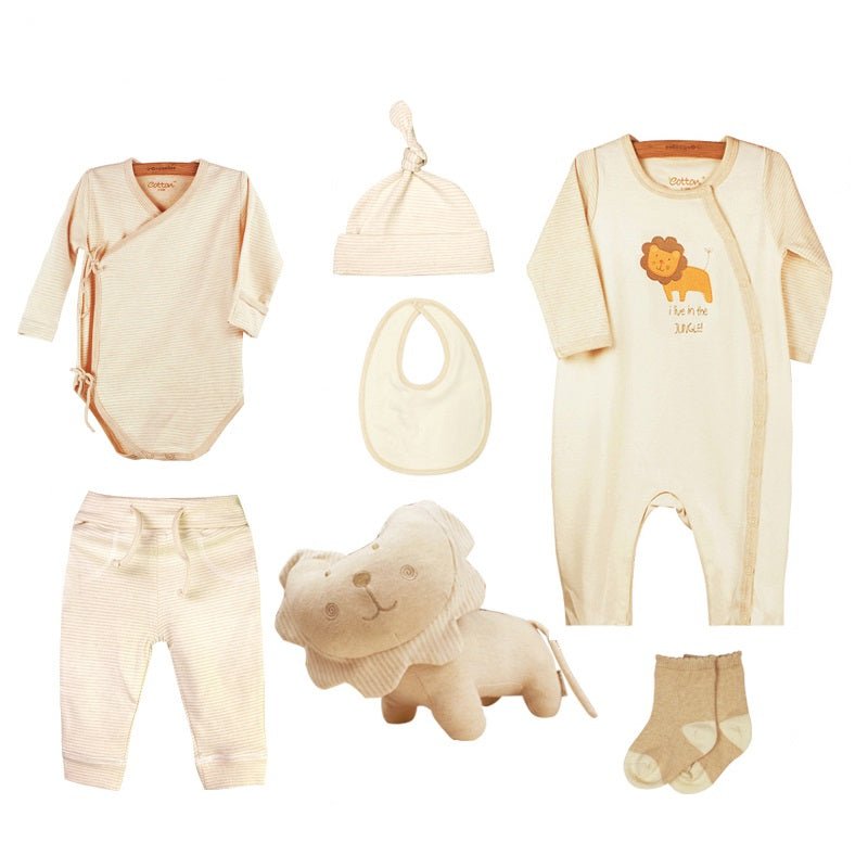 Organic Newborn Shower Gifts Jungle Animal Lion | Eotton Canada