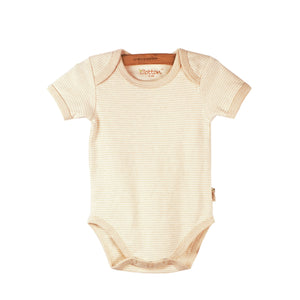 Affordable Organic Cotton Baby Short Sleeve Bodysuits | stripe - EottonCanada