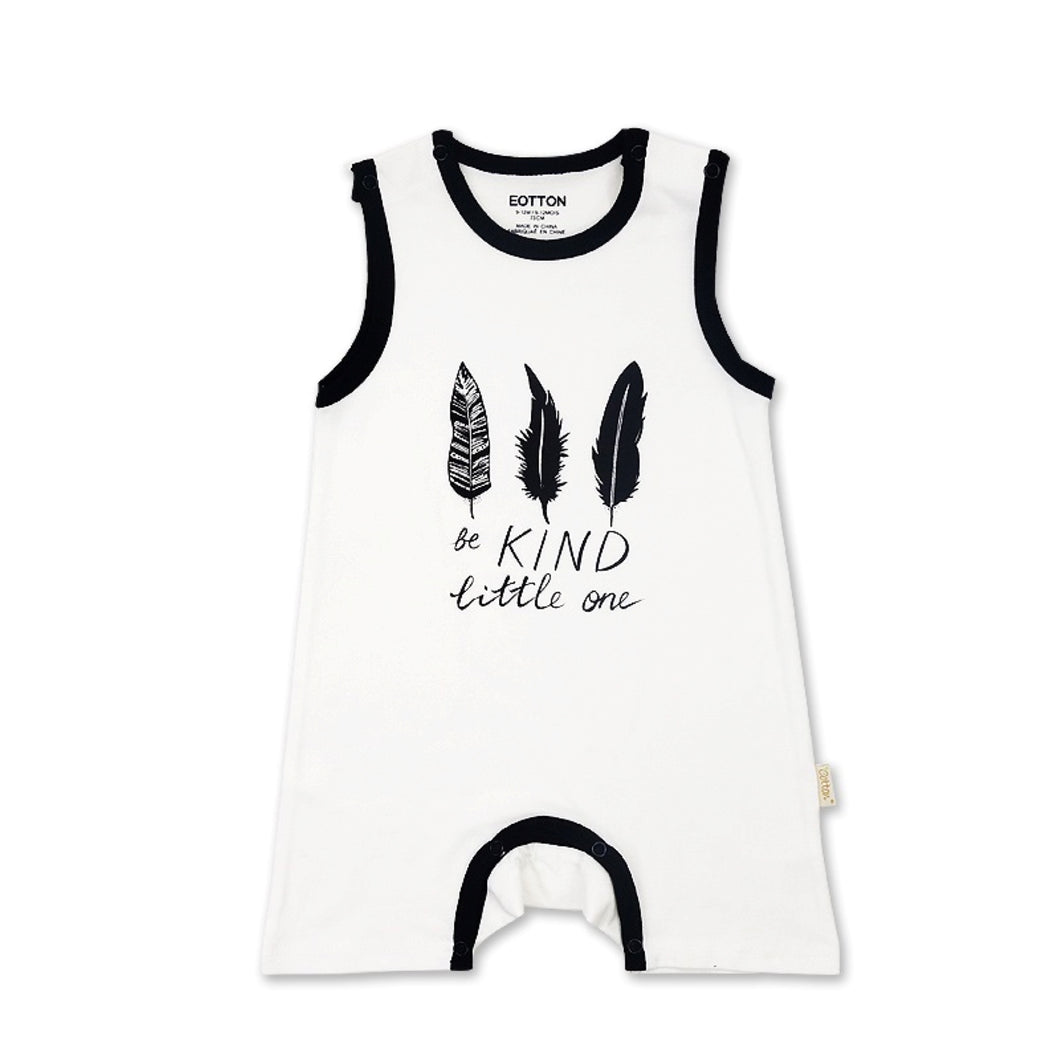 Baby Tank Romper in Black and White - EottonCanada