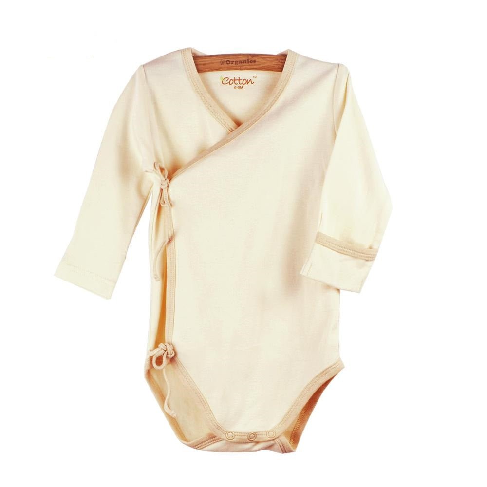 Organic Baby Kimono: Gender Neutral Long Sleeve Newborn Kimono