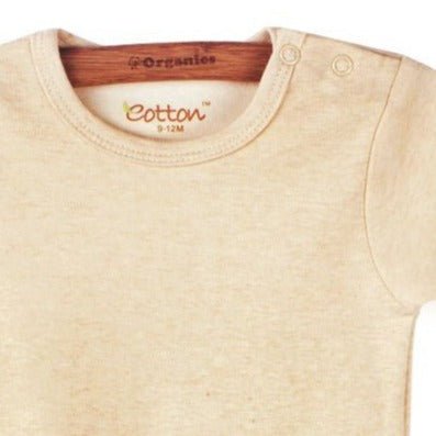Organic Newborn Clothes: Long Sleeve Baby Bodysuit - Shoulder Snap | Eotton
