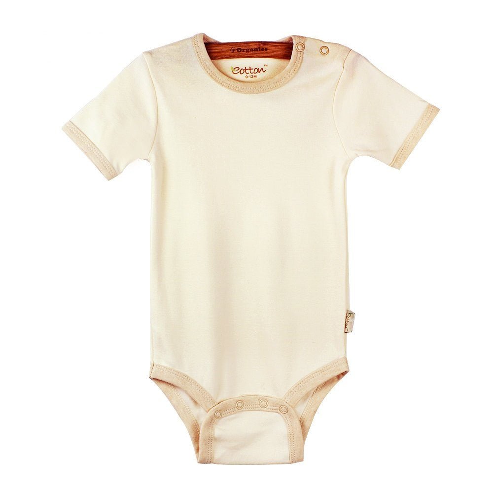 Organic Newborn Clothes | Short Sleeve Baby Bodysuits - Shoulder Snap | EottonCanada