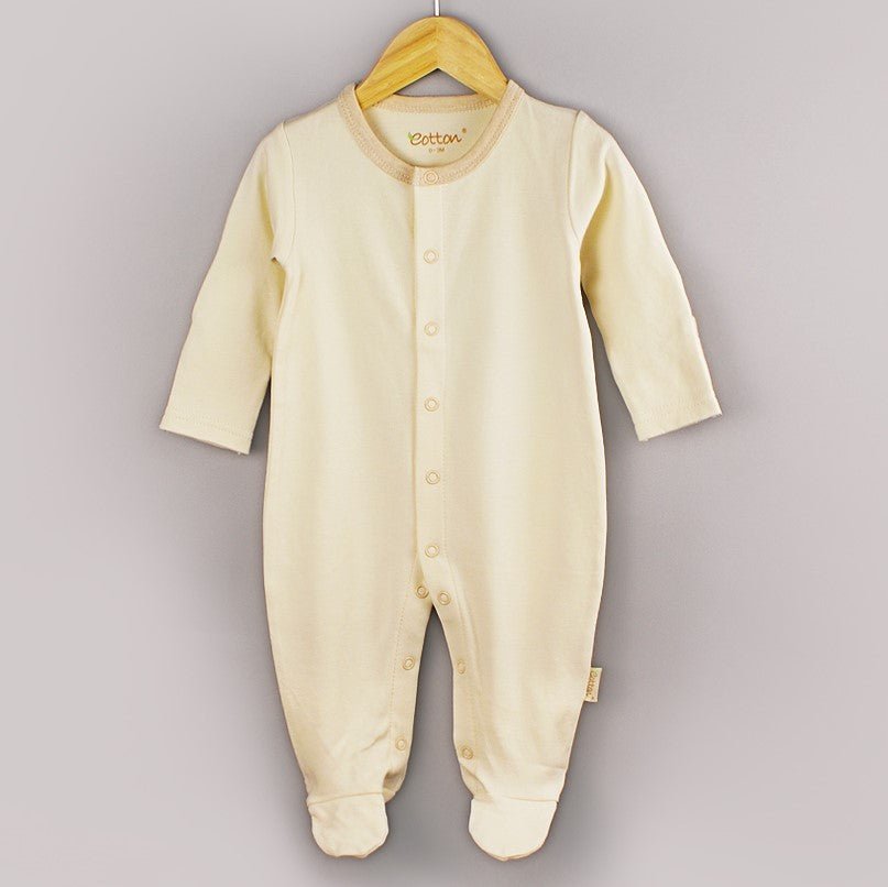 Gender Neutral Baby Clothes: Organic Newborn Footie Romper - EottonCanada