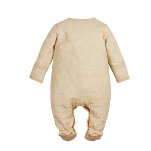 Organic Newborn Onesies - Infant Winter Clothes Warm Thermal Footie Jumpsuit - EottonCanada