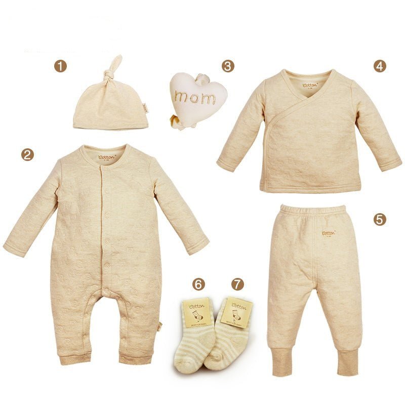 Organic Cotton Thermal Newborn Layette Sets for Winter