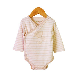 Organic Long Sleeve Kimono Onesie | Vibrant Baby Bodysuit - EottonCanada