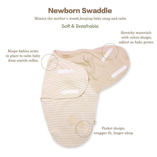 Organic Cotton Baby Swaddle: Cozy Newborn in Swaddle | Eotton