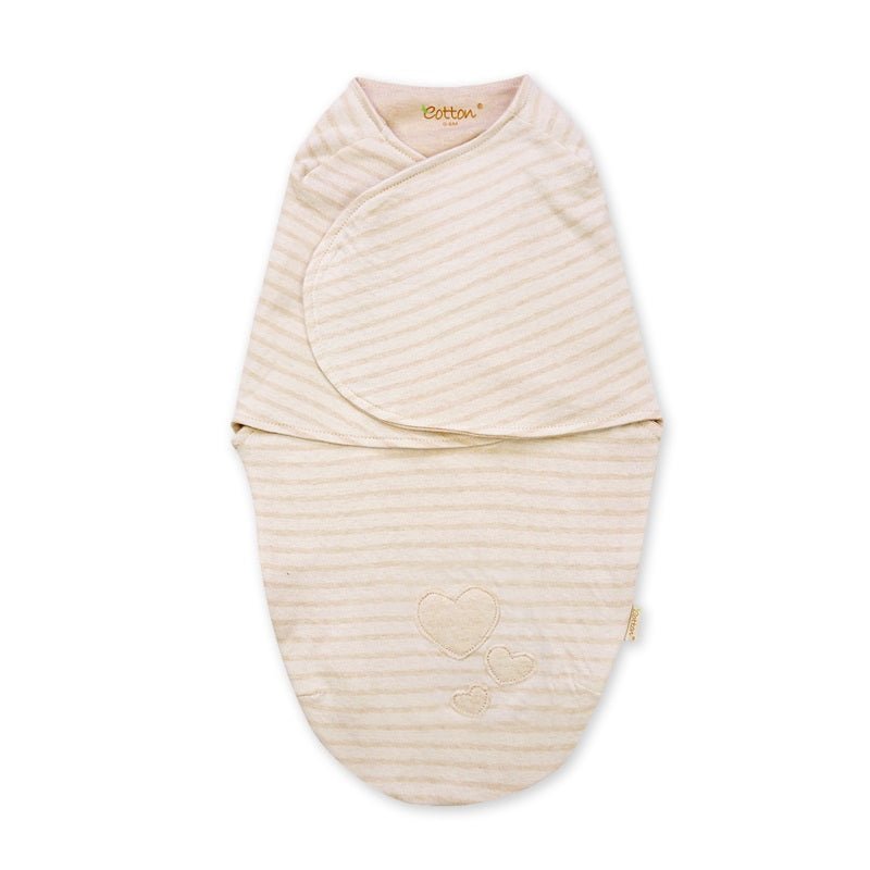 Best organic cotton baby swaddle, embroidery hearts -EottonCanada