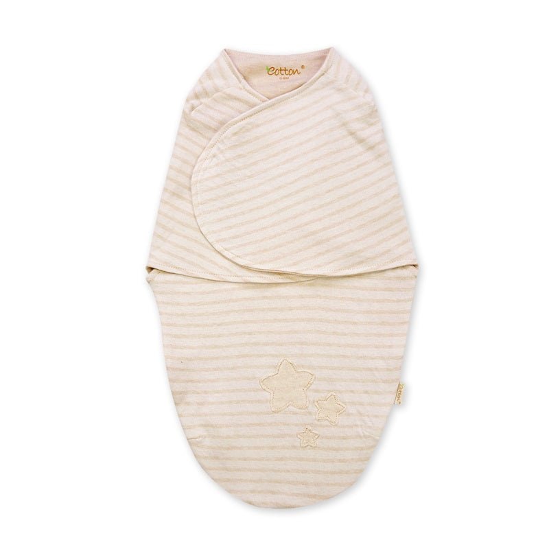 Ultra soft organic cotton baby swaddle adjustable, embroidery stars - EottonCanada