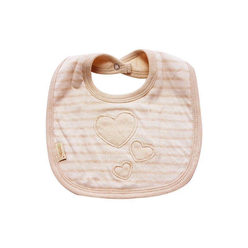 Infant Bibs: Soft Organic Cotton Bibs, Embroidered Hearts & Stars - Eotton Canada