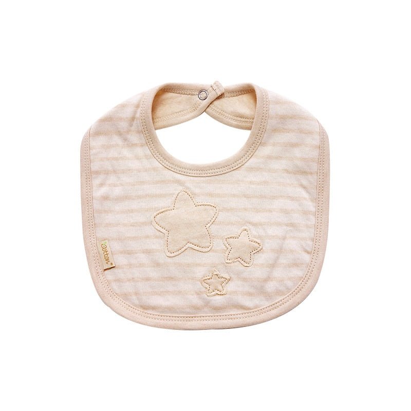 Infant Bibs: Soft Organic Cotton Bibs, Embroidered Hearts & Stars - Eotton Canada
