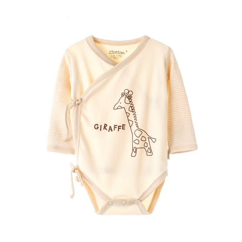 Organic Long Sleeve Bodysuit | Kimono Onesie for Infants - Zebra Theme | Eotton Canada