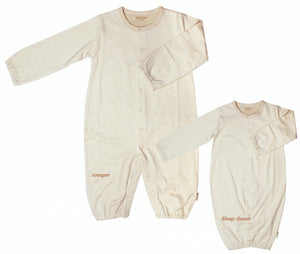 Organic Newborn Sleep Clothes - Sleep Gown & Jumpsuit 2 in 1 - EottonCanada