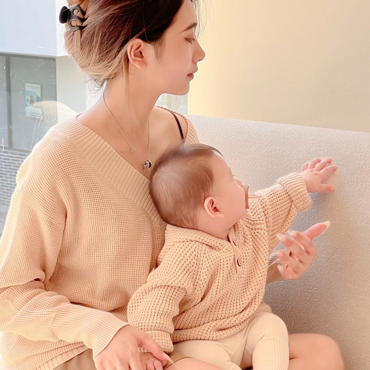 Newborn cable knit clearance sweater