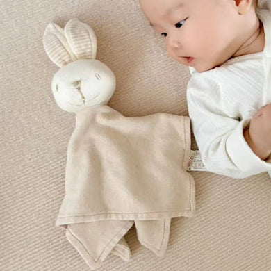 Infant Comforter: Organic Cotton Bunny Rabbit Lovey - Best Lovey Blanket | Eotton Canada