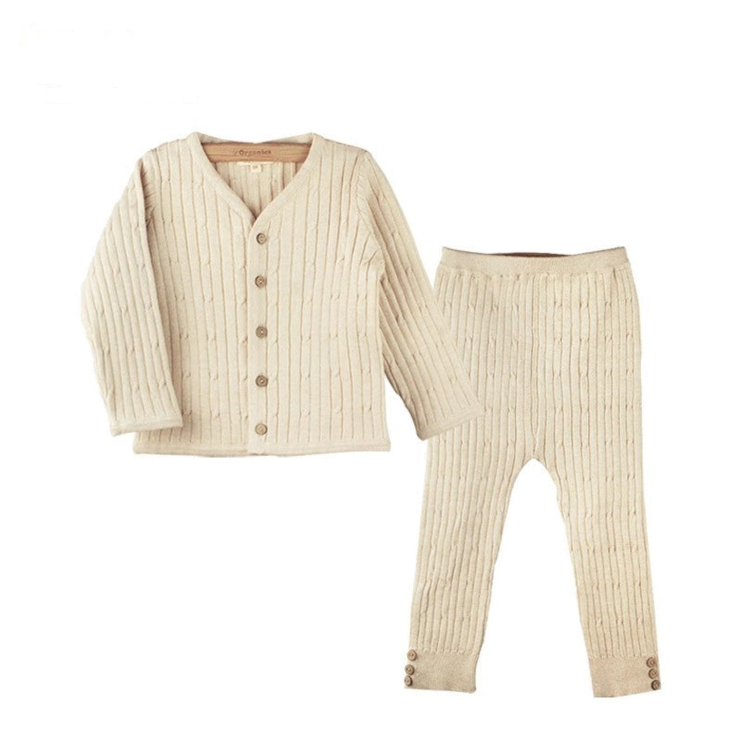 Organic Cotton Newborn Baby Sweater Suit | Sweater Cardigan Sets - EottonCanada