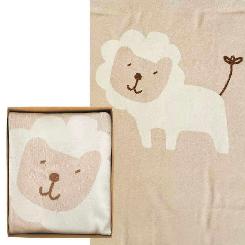 organic cotton knitted baby blanket in gift box | Eotton Canada