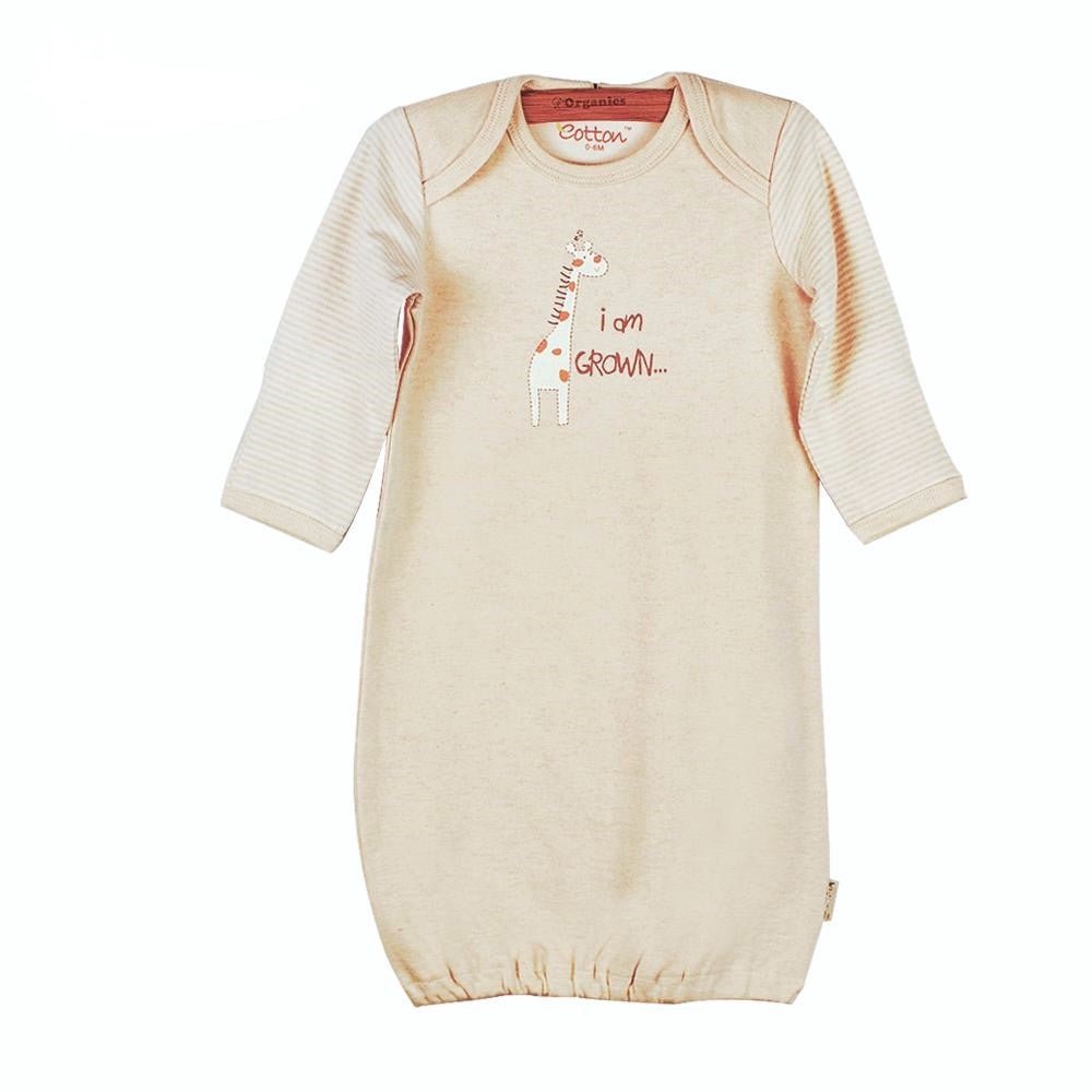 Easy-change elastic bottom baby sleeper gown for nighttime diaper changes | Eotton Canada