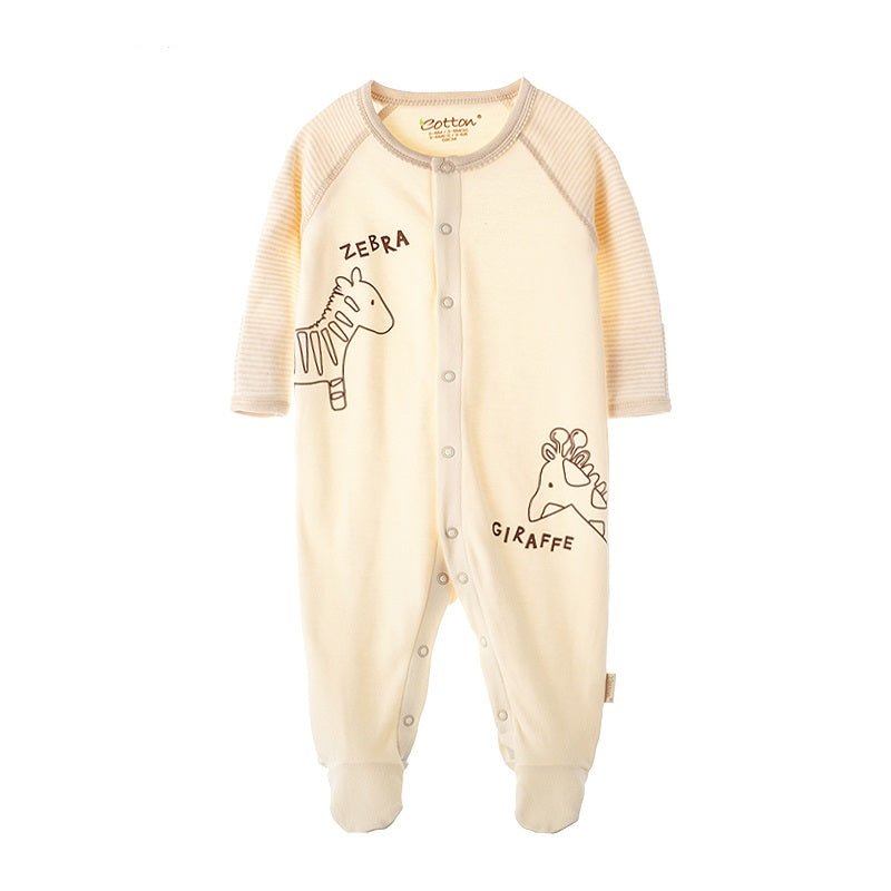 premium organic combed cotton baby footed romper with fold mittens 