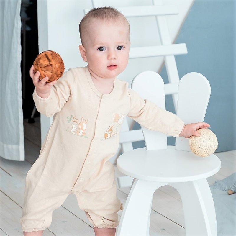 hypoallergenic organic infant jumpsuit for sensitive skin | Eotton Canada