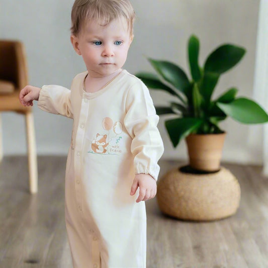 organic 2 in 1 baby romper sleep gown | Eotton Canada