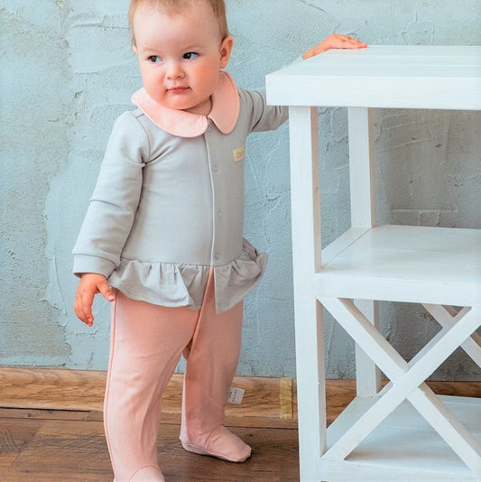 Organic Cotton Baby Clothes Girl Romper | Ruffle Jumpsuit 