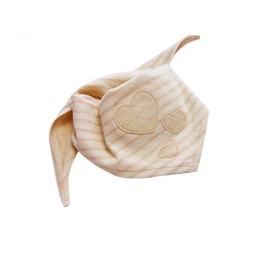Natural white organic baby triangle scarf bib for drool | Eotton Canada