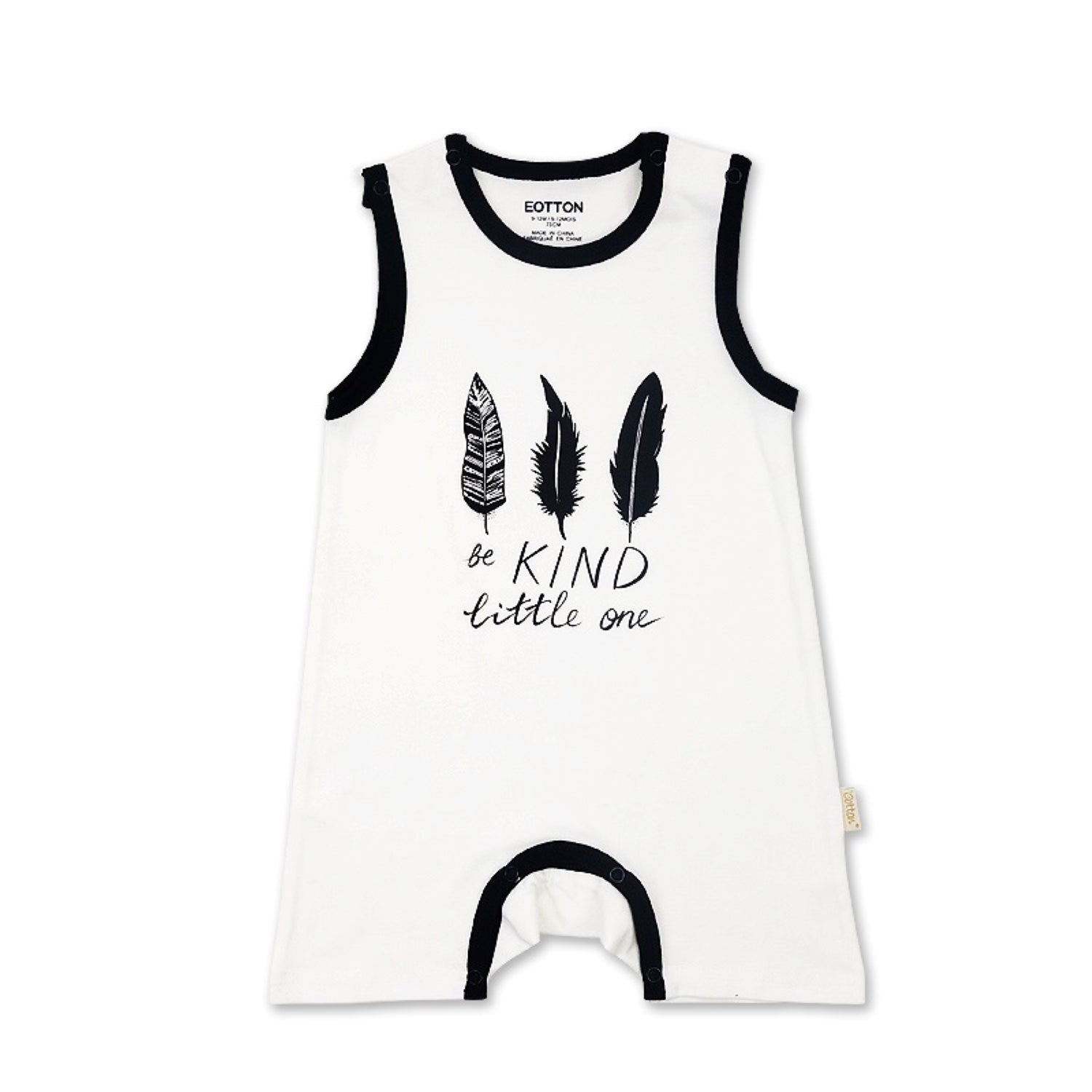 Organic Baby Tank Romper | High Contrast Newborn Jumpsuit | Eotton Canada