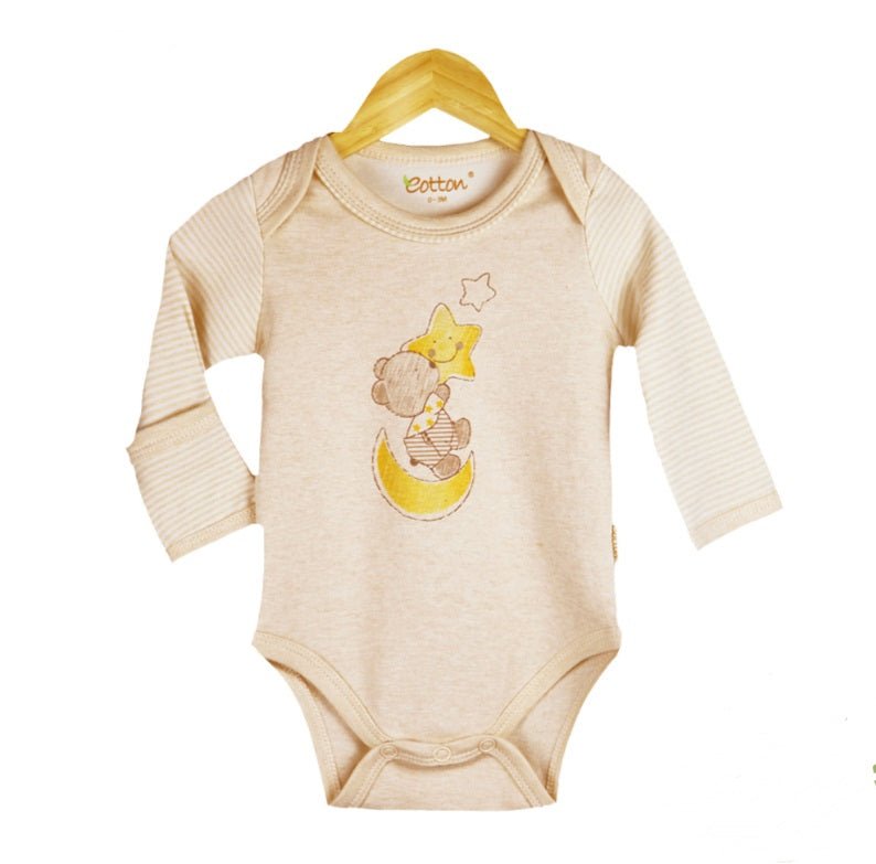 Long Sleeve Baby Onesies with Hand Covers | Baby Star Bodysuit - Eotton Canada