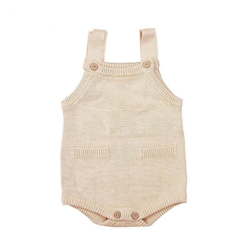light weighted cable knit baby summer onesie